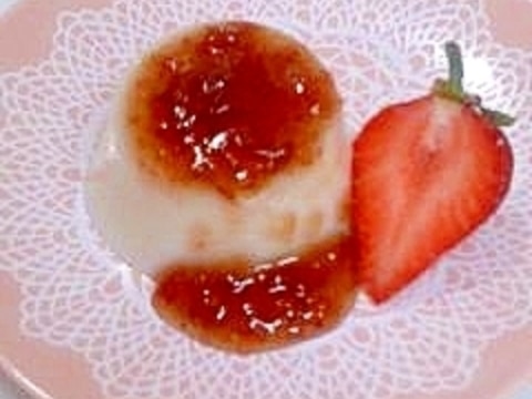 いちごソースのブラマンジェ